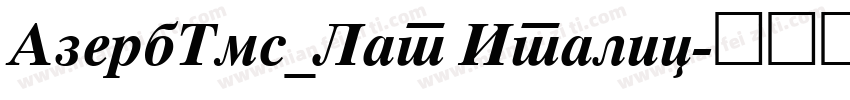 AzerbTms_Lat Italic字体转换